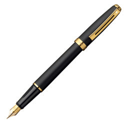 Sheaffer Pens - Prelude - 3460 Black W/ Gold Plated Trim Fountain Pen