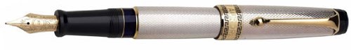 Aurora Optima - Silver Solid Extra Fine Point Fountain Pen - AU-986-EF