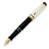 Aurora Pens Optima Solid Silver Cap W Black Resin 987 Fountain Pen