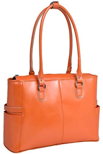McKlein, W Series, Willow Springs, Top Grain Cowhide Leather, 15" Leather Ladies' Laptop Briefcase, Orange (96560)