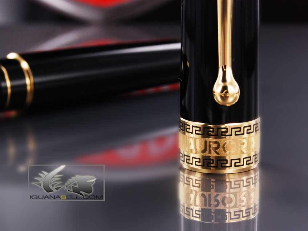 Aurora Optima - Resin Black w/ Gold Plated Trim Rollerball Pen - AU-975N by Disney