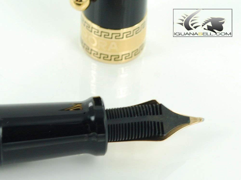 Aurora Optima - Resin Black Extra Fine Point Fountain Pen - AU-997N-EF