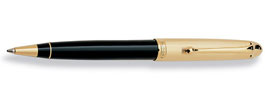 Aurora 88 Ottantotto 831 Gold Cap W/ Black Resin GT Ball Pen