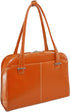 McKlein, W Series, Oak Grove, Top Grain Cowhide Leather, 15" Leather Fly-Through Checkpoint-Friendly Ladies' Laptop Briefcase, Orange (96630)