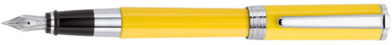 Aurora Yellow Resin w/ Chrome Trim Fountain Pen