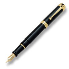 Aurora Pens Talentum Classic Black GT D12N Fountain Pen