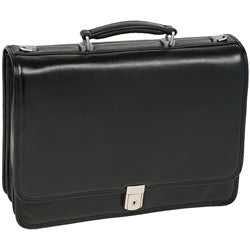 McKlein I Series 4355 River North Triple Compartment Briefcase Full Grain Cashmere Napa Leather