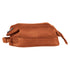 Mancini Leather Classic Toiletry Kit with Organizer Cognac