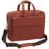 Mancini Leather Double Compartment Briefcase for 15.6" Laptop and Tablet, 16.25" x 4" x 12", Cognac
