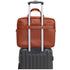 Mancini Leather Slim Laptop/tablet Briefcase, 16.25" x 2.5" x 12", Cognac