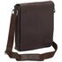 Mancini Leather Messenger Style Unisex Bag for Tablet/ E-reader, 10.25" x 3" x 12", Brown