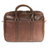 Mancini Leather Double Compartment Zippered Briefcase for 15.6" Laptop / Tablet, 15.5" x 4.25" x 11.25", Brown