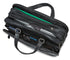 Mancini Leather Expandable Double Compartment Briefcase for 15.6'' Laptop / Tablet, 16.25" x 5.25" x 12", Black