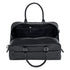 Mancini Leather Classic Duffle Bag, 21.5" x 11" x 14", Black