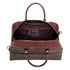 Mancini Leather Classic Duffle Bag, 21.5" x 11" x 14", Brown