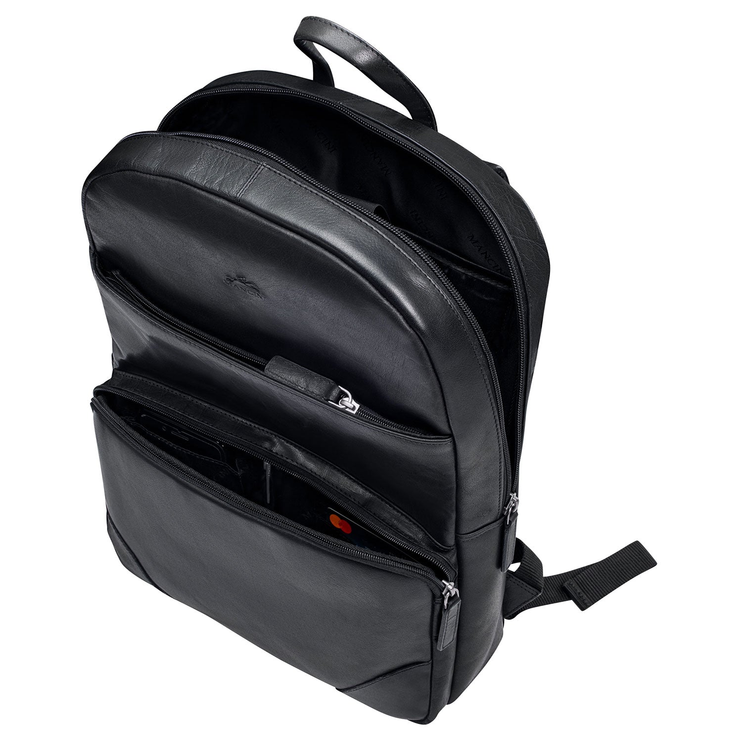 Slim Backpack for 14" Laptop, 12" x 4" x 16.25", Black