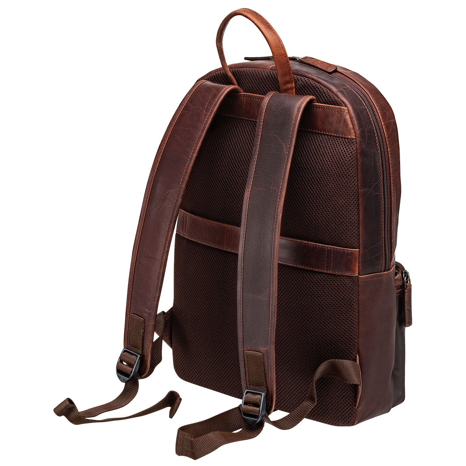Slim Backpack for 14" Laptop, 12" x 4" x 16.25", Brown