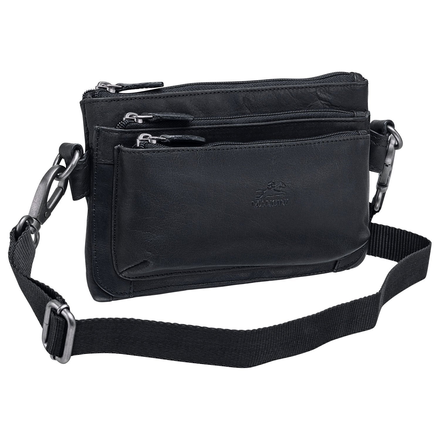 Multi Function Waist Bag, 9.5" x 2" x 5.5", Black
