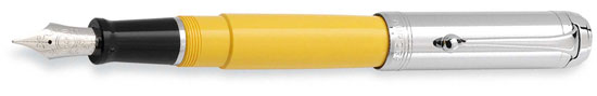 Aurora Yellow w/ Chrome Cap Fountain Pen