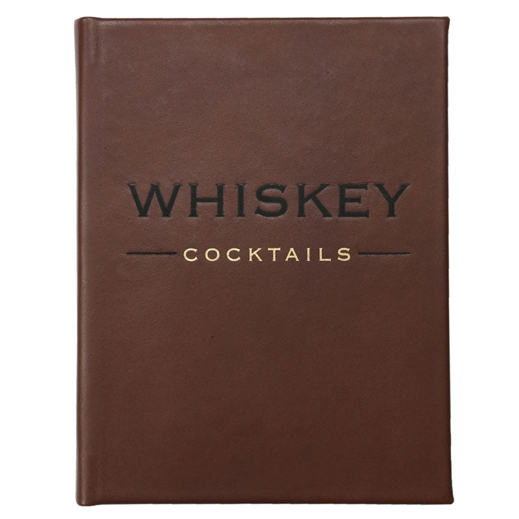 Graphic Image Whiskey Cocktails Brown Genuine Leather