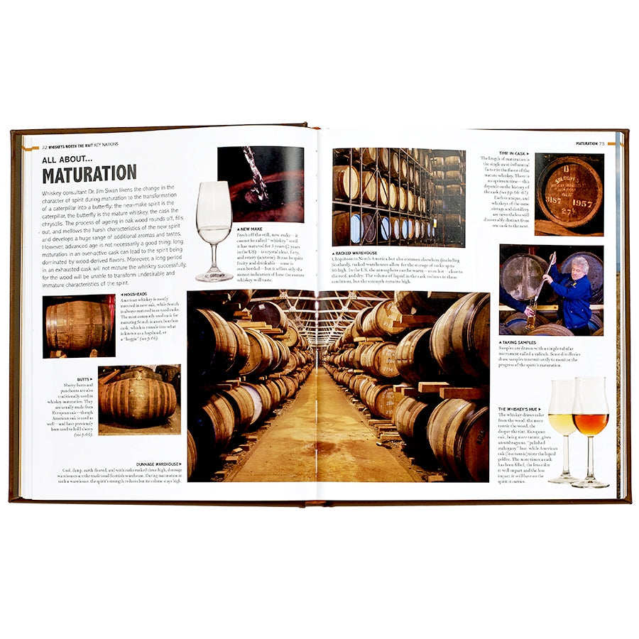 Graphic Image World Whiskey Book Brown Genuine Leather