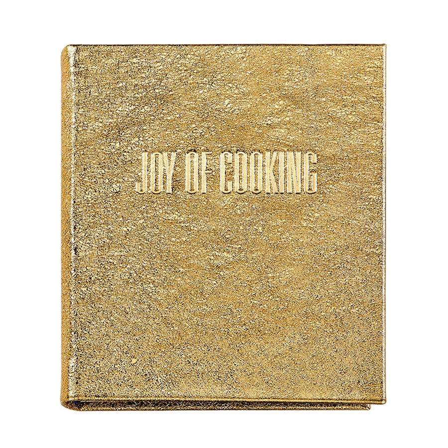 Graphic Image Joy of Cooking Gold Metallic Leather