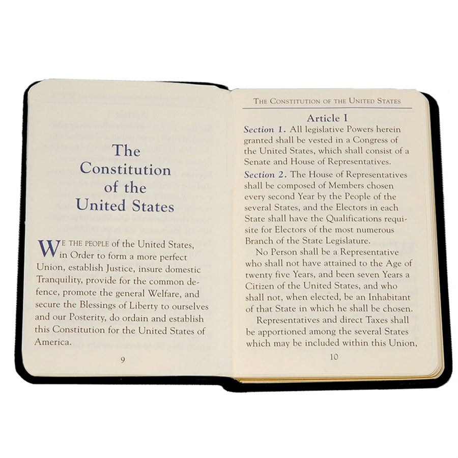 Graphic Image Mini United States Constitution Navy Traditional Leather