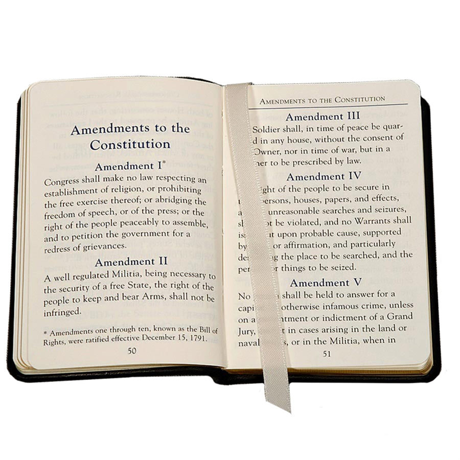 Graphic Image Mini United States Constitution Red Traditional Leather