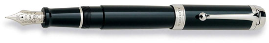 Aurora Black w/ Chrome Trim Fountain Pen