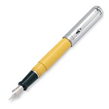 Aurora Pens Talentum Yellow w/ Chrome Cap D11CY Fountain Pen