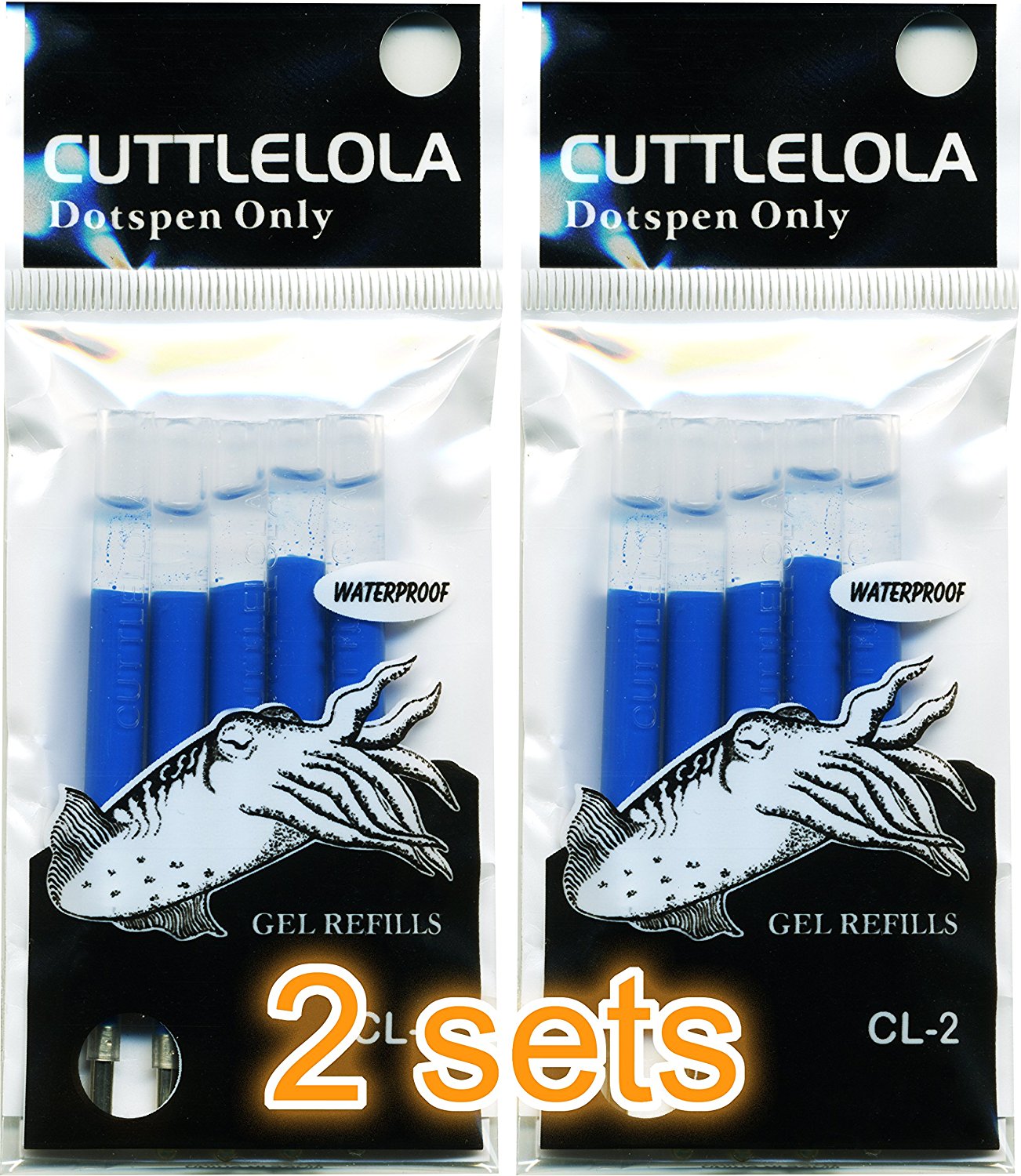 Cuttlelola Electric Dots Pen Refills Single or Two Pack Magenta