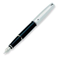 Aurora Pens Style Black w/ Chrome Cap FP E05