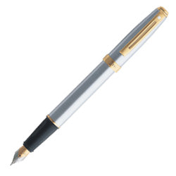 Sheaffer Pens - Prelude - 3420 Chrome W/ Gold Plate Trim Fountain Pen