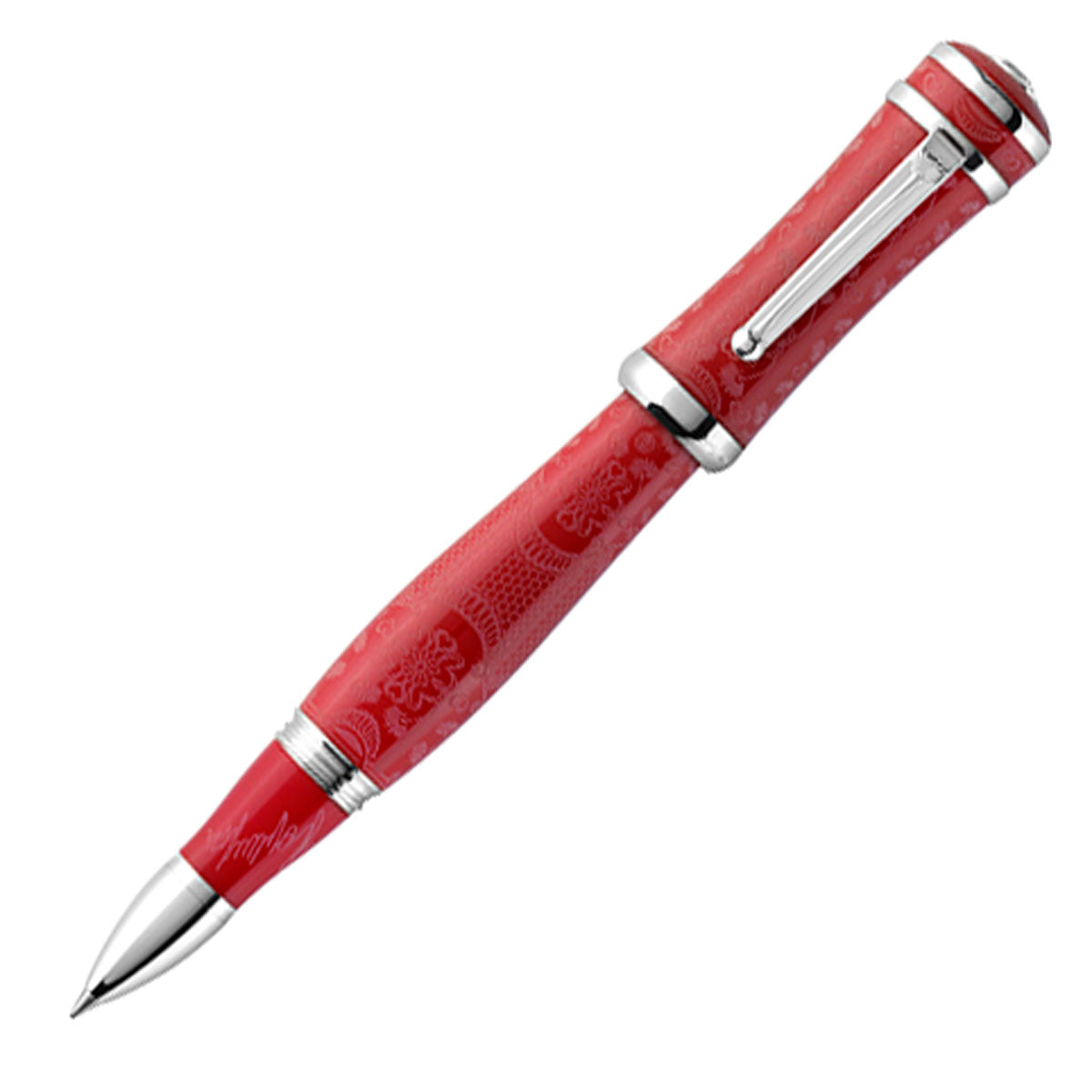 Montegrappa Sophia Loren Rollerball, Red & Silver - Model: ISICLRSR