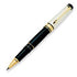 Aurora Pens Optima Solid Silver Cap W/ Black Resin 977 Roller