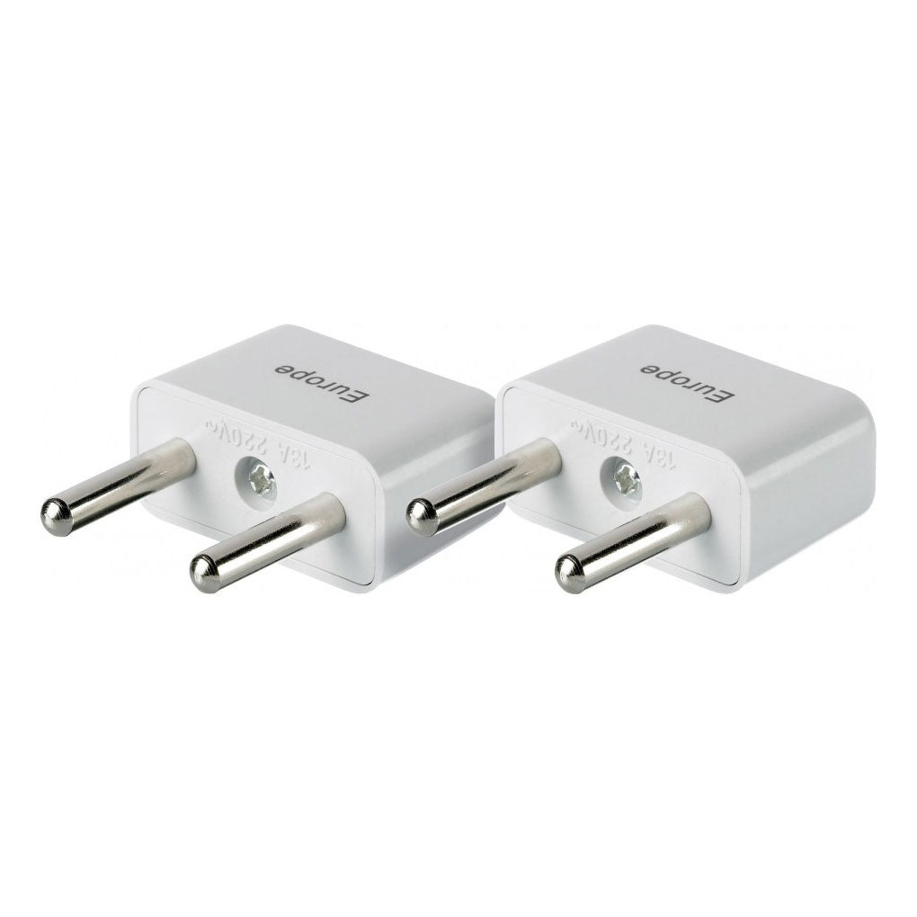 Go Travel US to Europe Twin Non-grounded Electrical Adapter