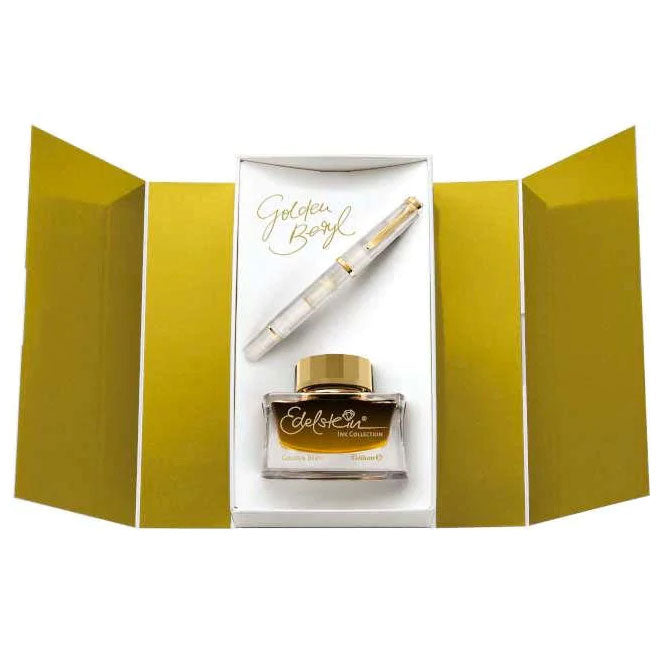 Pelikan SPECIAL EDITION Classic M200 Golden Beryl Fountain Pen  and Ink Bottle Set