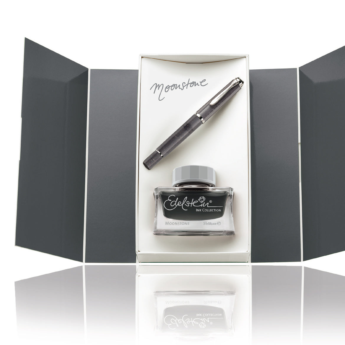 Pelikan Special Edition Classic M205 Moonstone Fountain Pen & Ink Bottle Set