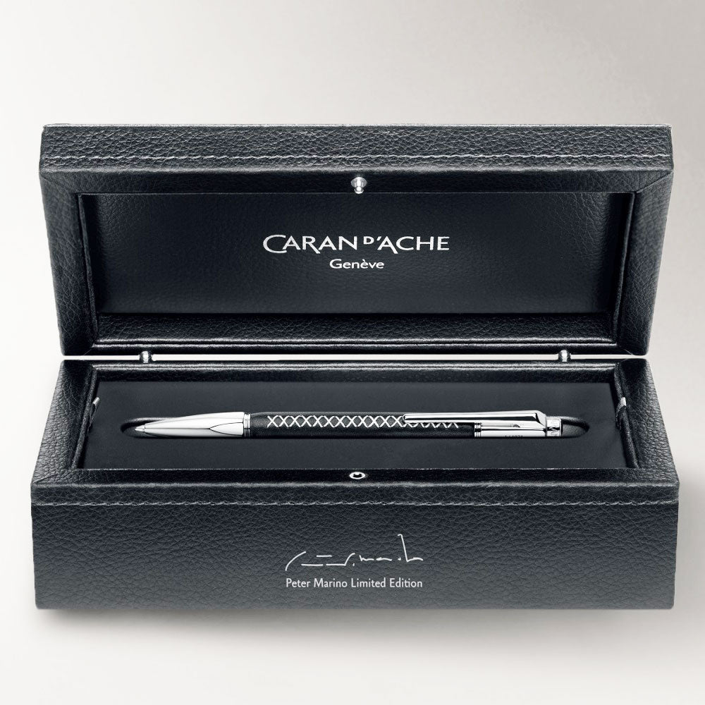 Caran d'Ache Varius Special Edition PETER MARINO Silver-Plated, Rhodium-Coated Ballpoint Pen