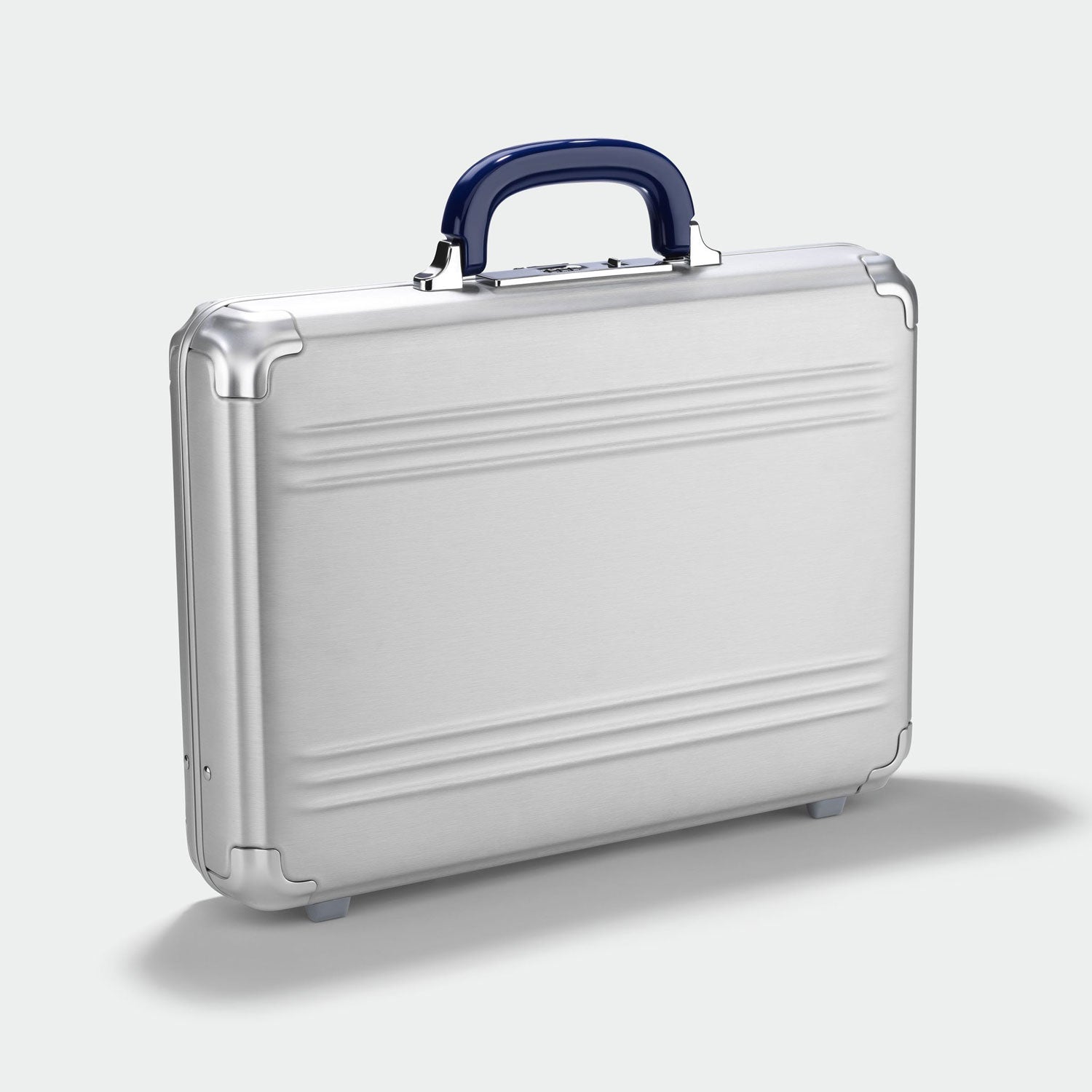 Zero Halliburton Pursuit Aluminum Medium Attache Case Silver